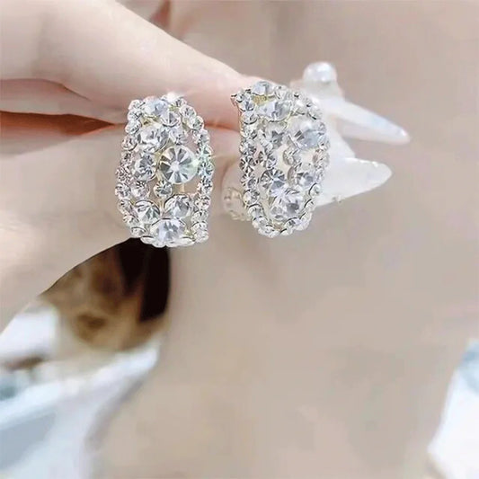 BreezyOffers™ Diamond Hoop Earrings